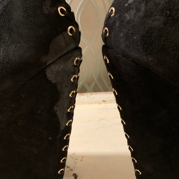 Shoemint Ankle Suede Wedge Platform Boots Size 6 - Picture 5 of 5